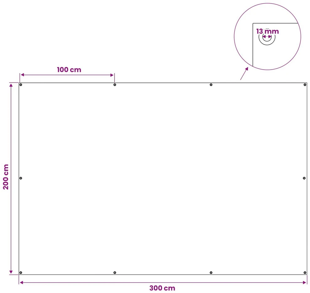 Tent su kilpom Mėlyna 2 x 3 m 260 gsm PE