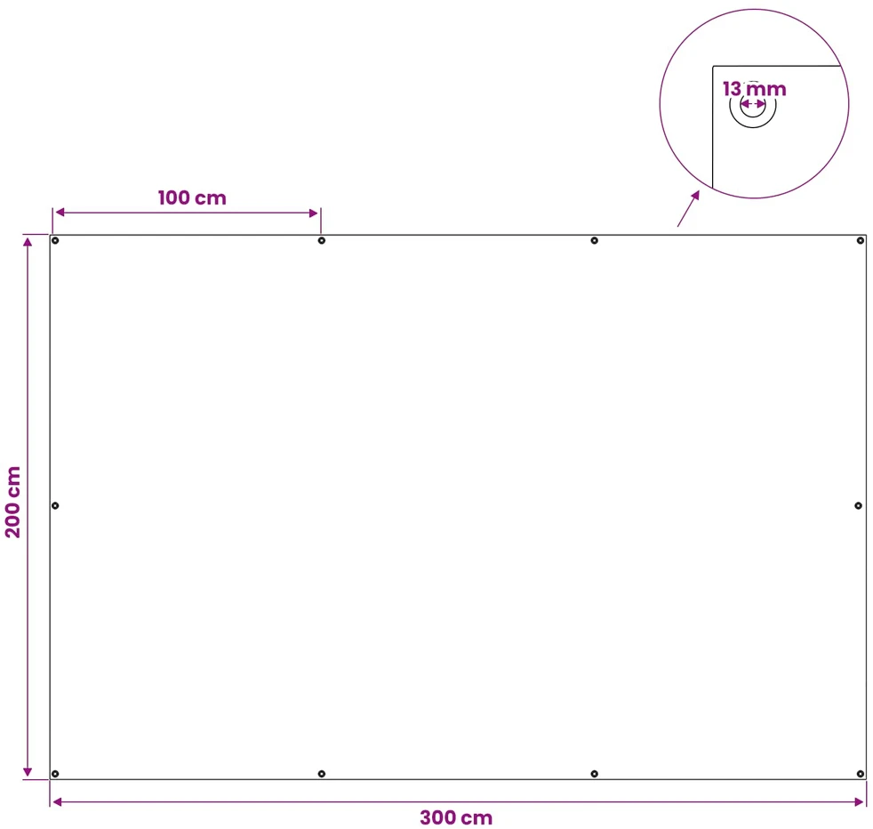 Tent su kilpom Mėlyna 2 x 3 m 90 gsm PE