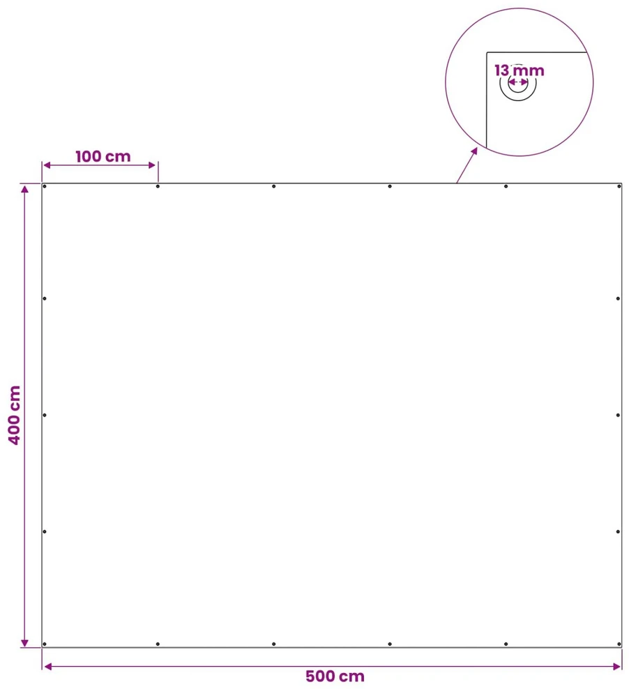 Tent su kilpom Mėlyna 4 x 5 m 260 gsm PE