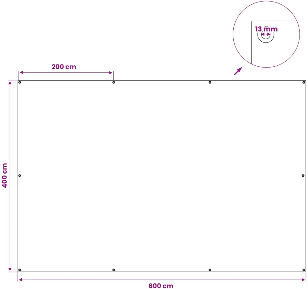 Tent su kilpom Mėlyna 4 x 6 m 90 gsm PE