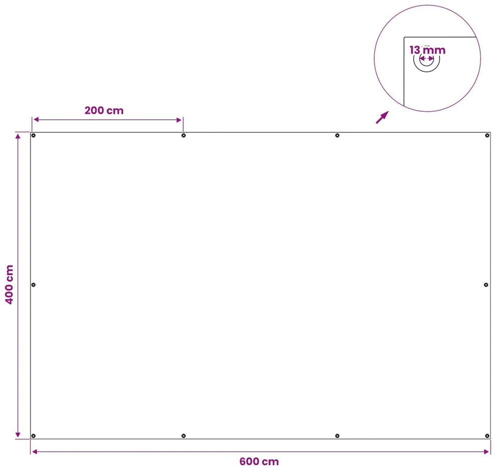 Tent su kilpom Mėlyna 4 x 6 m 90 gsm PE