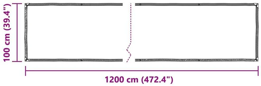 Augalų uždangalas Skaidrus 1 x 12 m PE