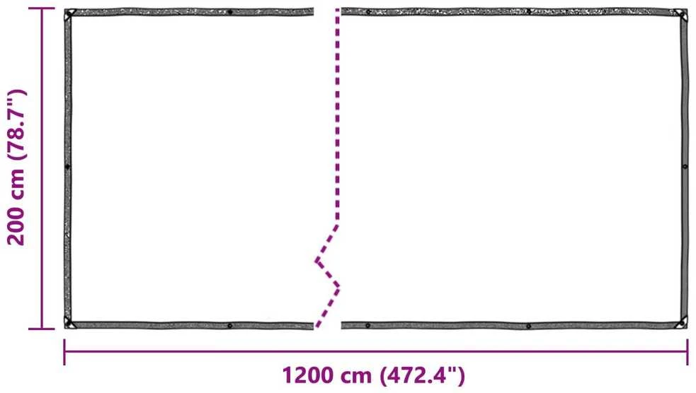 Augalų uždangalas Skaidrus 2 x 12 m PE
