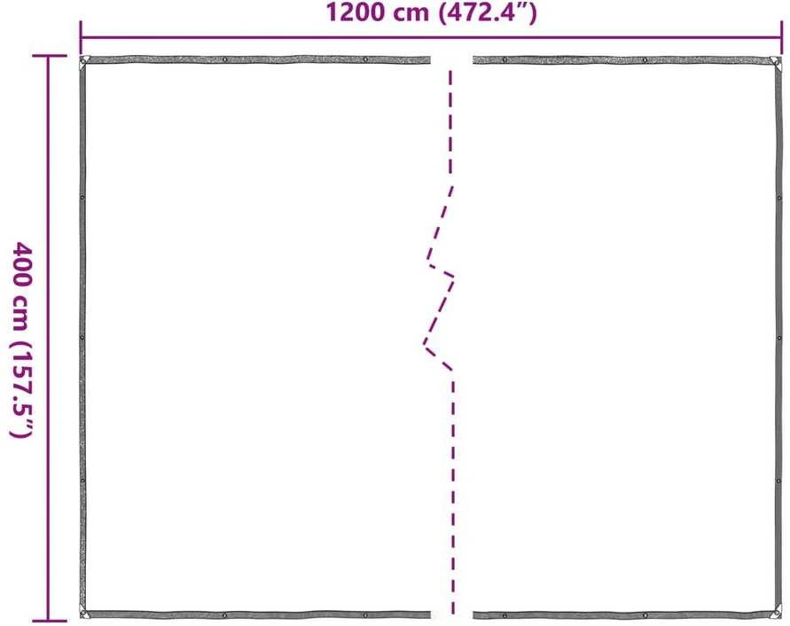 Augalų uždangalas Skaidrus 4 x 12 m PE