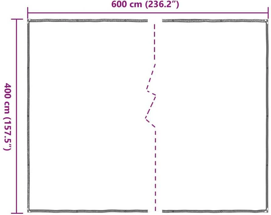 Augalų uždangalas Skaidrus 4 x 6 m PE