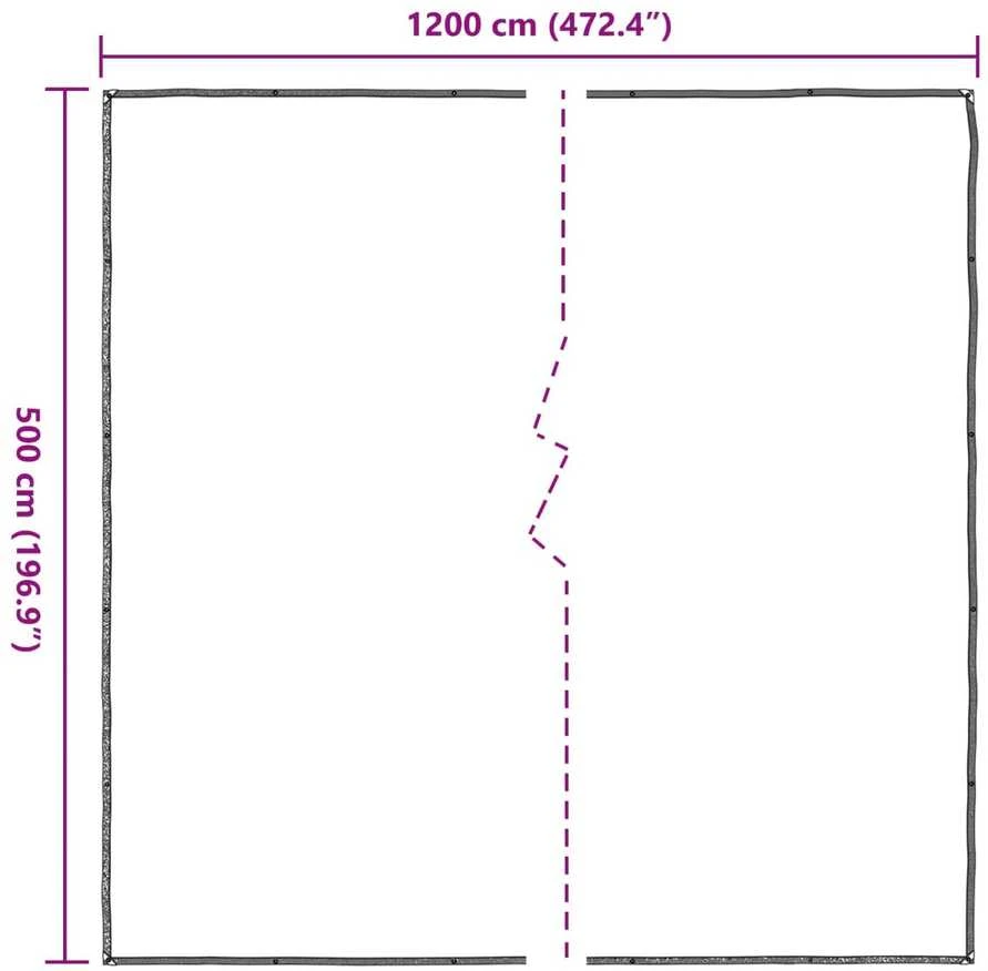 Augalų uždangalas Skaidrus 5 x 12 m PE