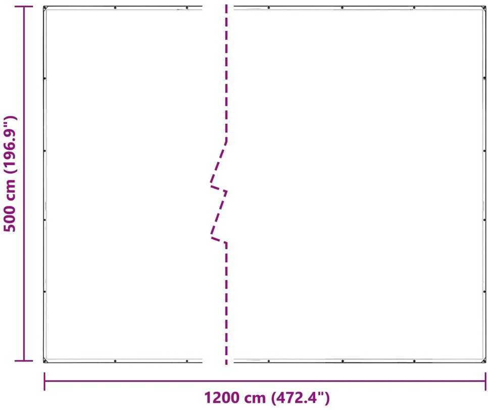 Augalų uždangalas Skaidrus 5 x 12 m PVC