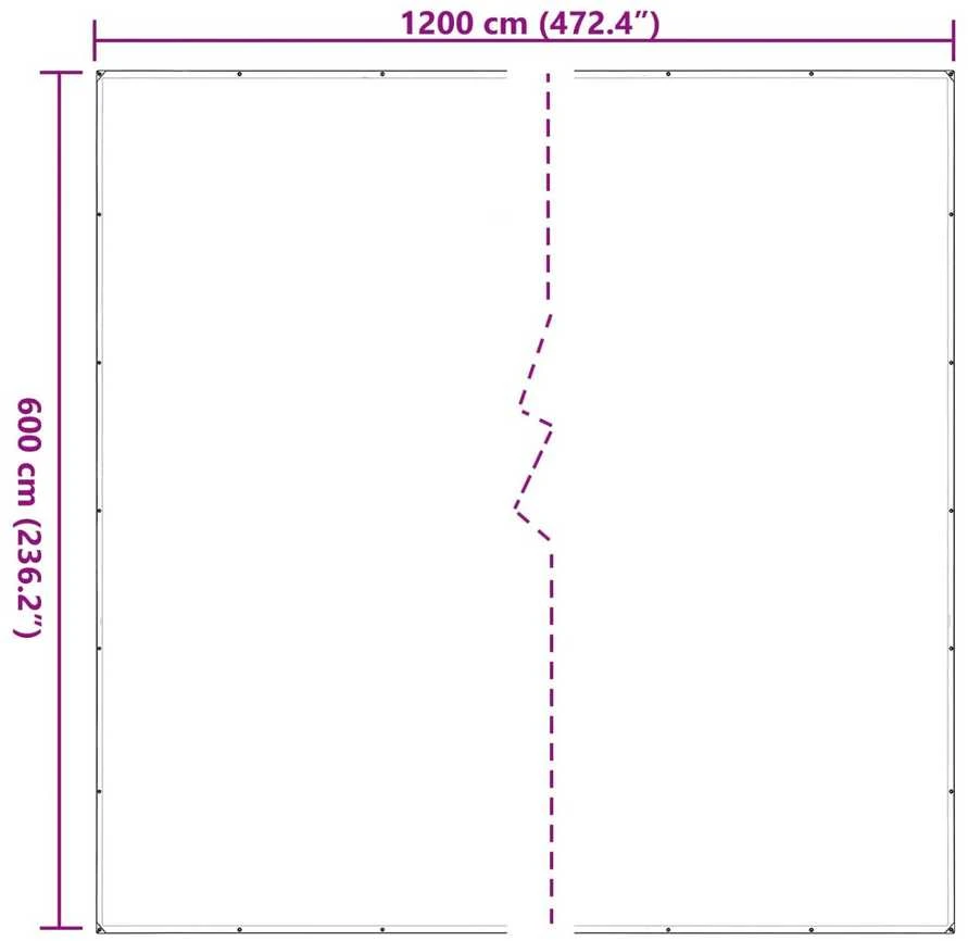 Augalų uždangalas Skaidrus 6 x 12 m PE