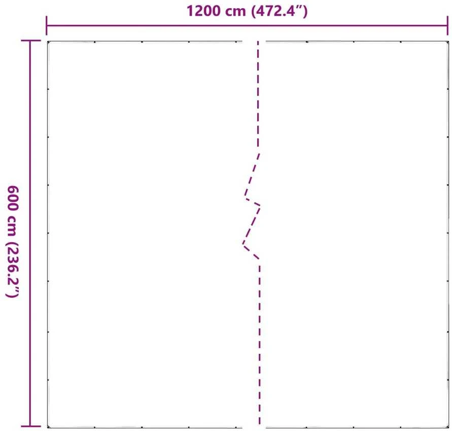 Augalų uždangalas Skaidrus 6 x 12 m PVC