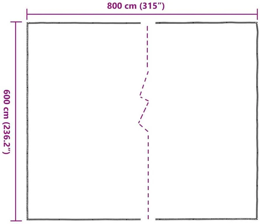 Augalų uždangalas Skaidrus 6 x 8 m PE