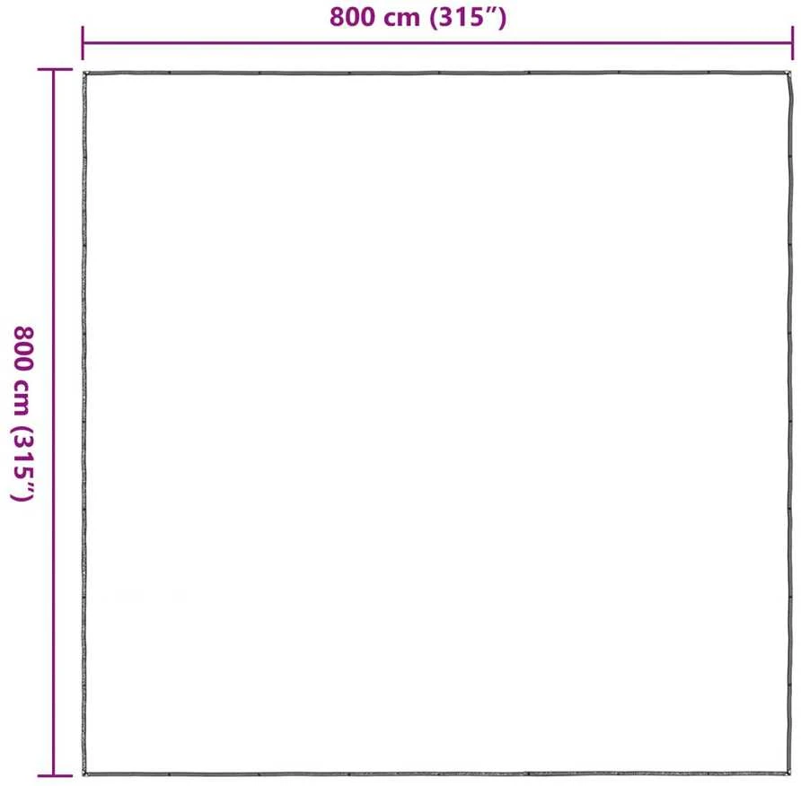 Augalų uždangalas Skaidrus 8 x 8 m PE