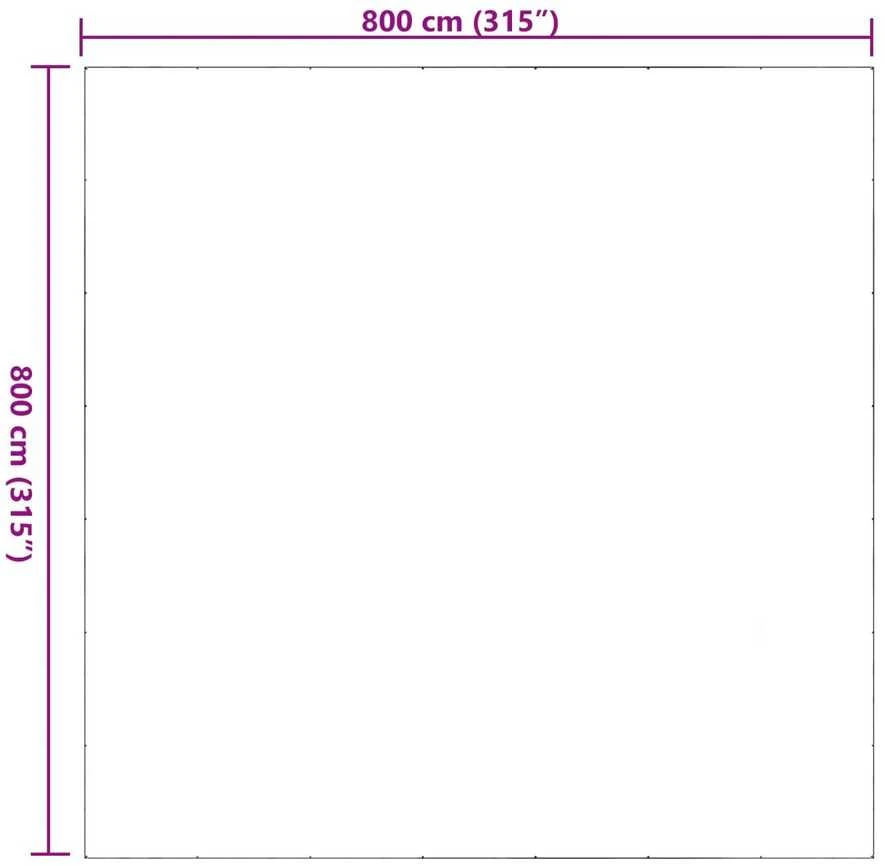 Augalų uždangalas Skaidrus 8 x 8 m PVC