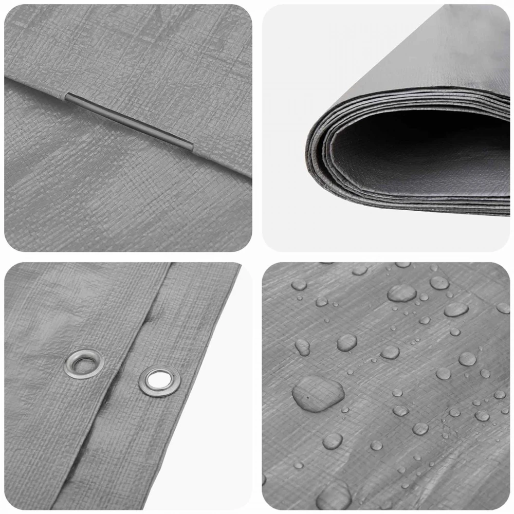 Tent su kilpom Šviesiai pilka 2 x 3 m 180 gsm PE