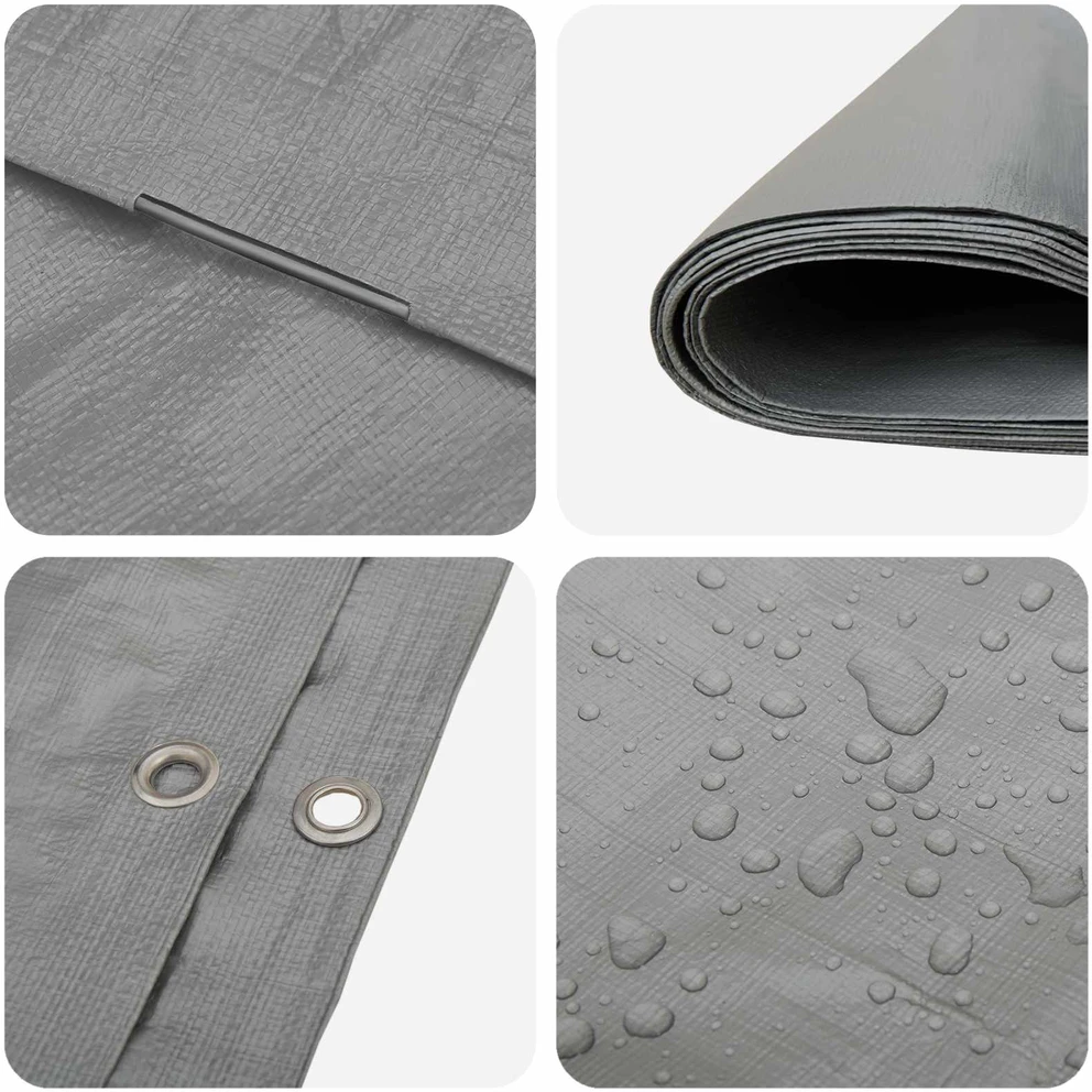 Tent su kilpom Šviesiai pilka 3 x 5 m 260 gsm PE