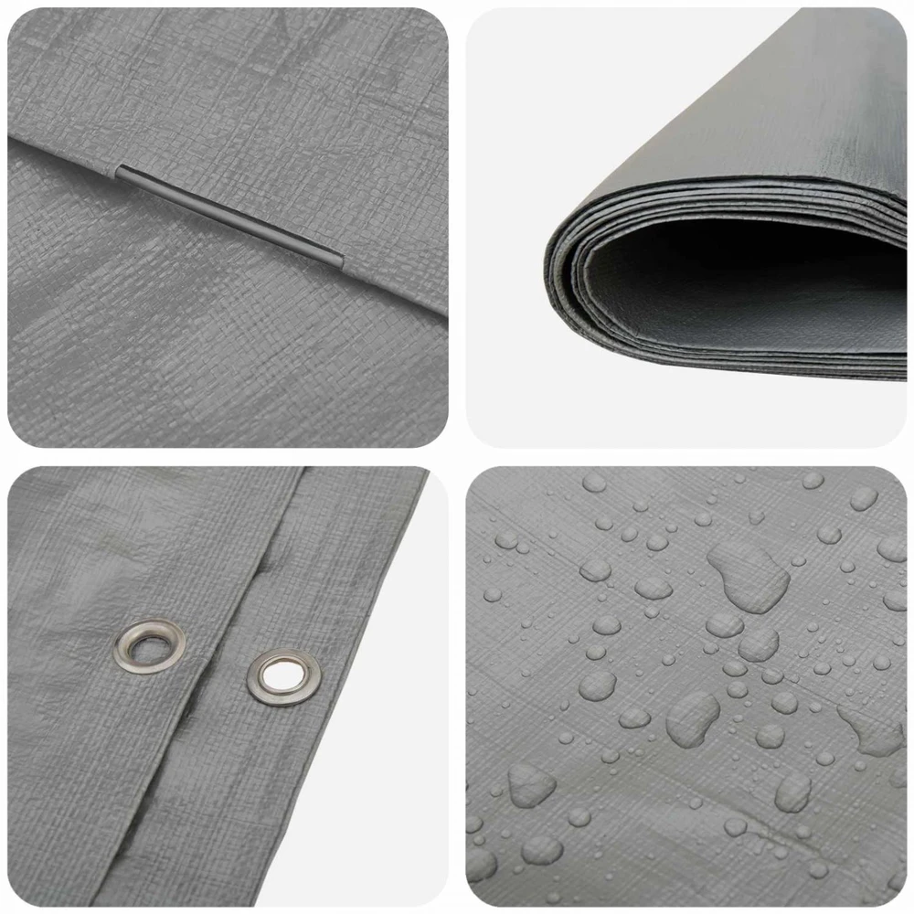 Tent su kilpom Šviesiai pilka 4 x 4 m 260 gsm PE