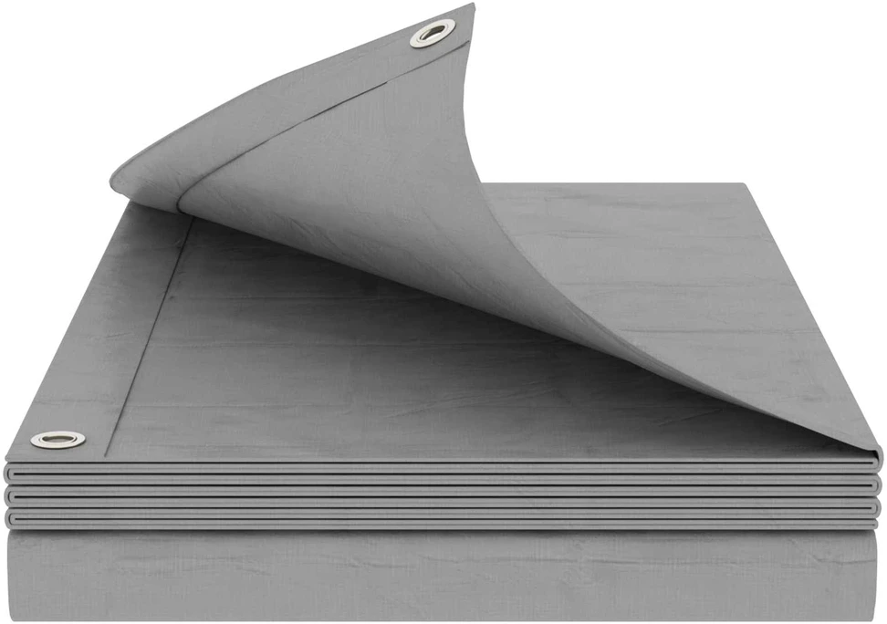 Tent su kilpom Šviesiai pilka 6 x 10 m 180 gsm PE