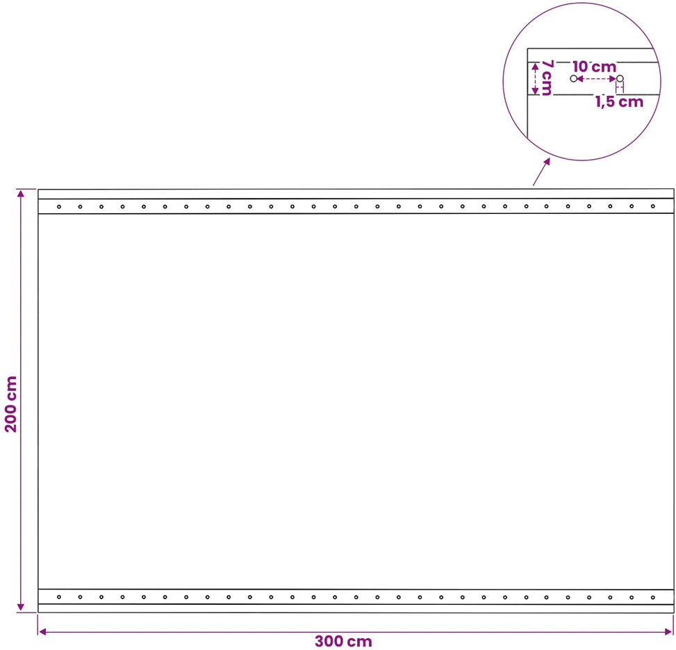 Leno Tentinis Žalia 2 x 3 m 260 gsm PE