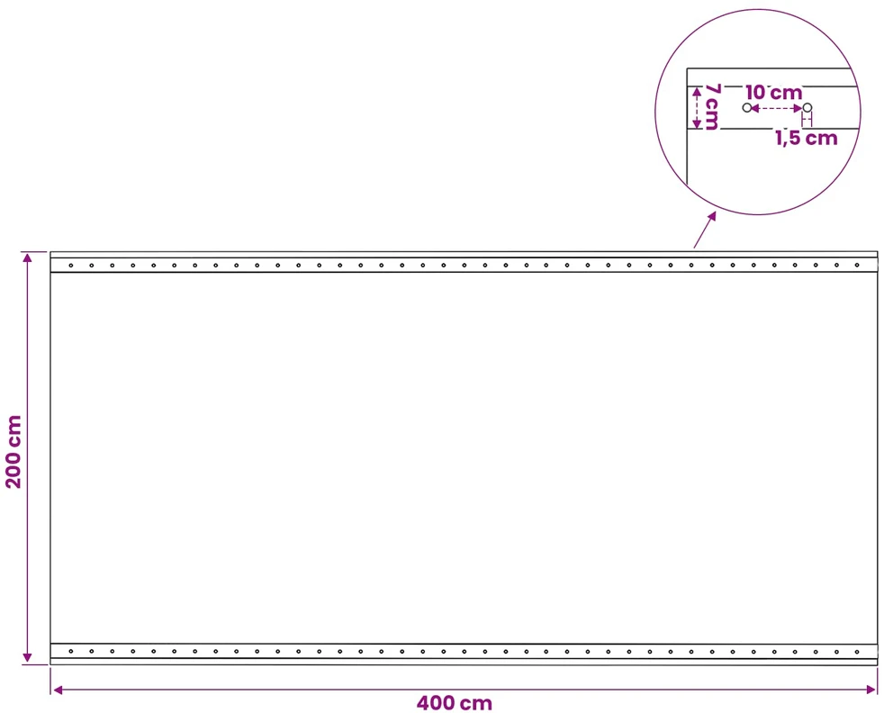 Leno Tentinis Žalia 2 x 4 m 260 gsm PE