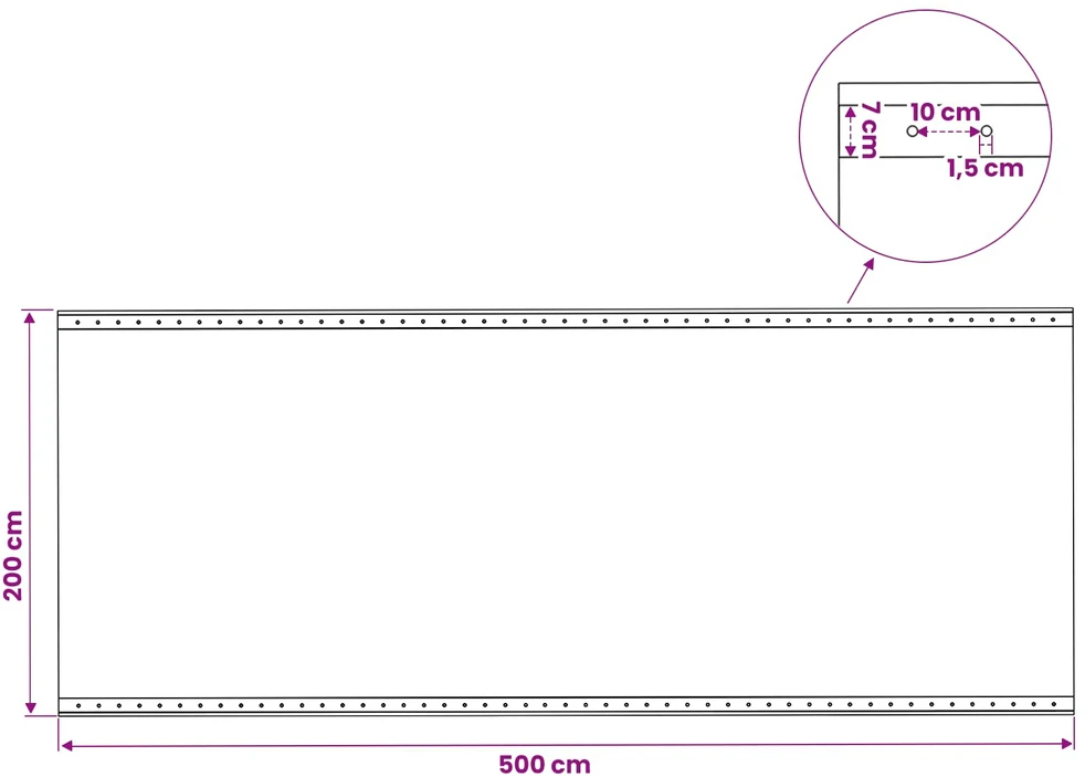 Leno Tentinis Žalia 2 x 5 m 260 gsm PE