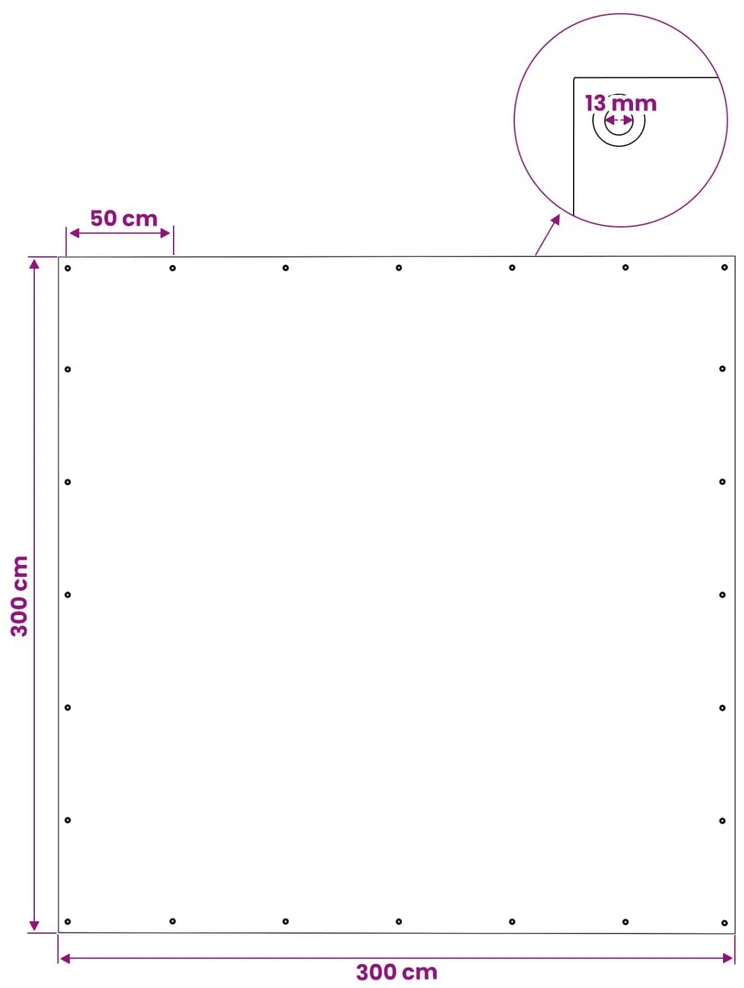 Tent su kilpom Žalia 3 x 3 m 140 gsm PE