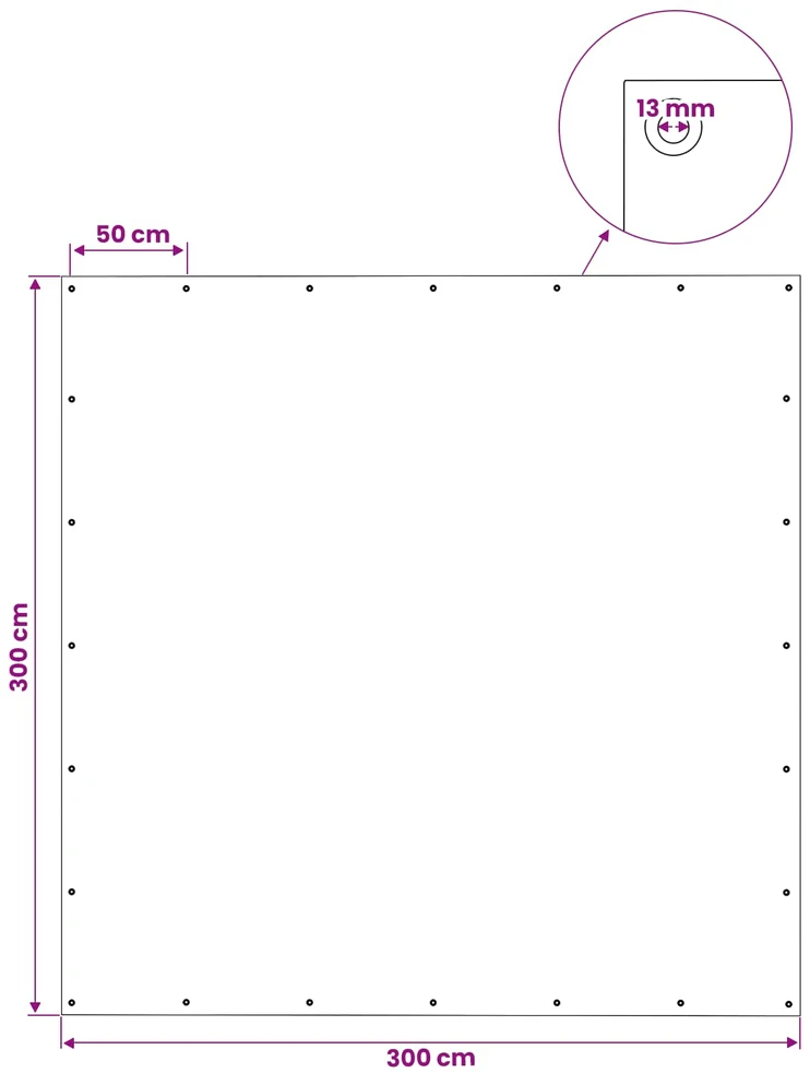 Tent su kilpom Žalia 3 x 3 m 140 gsm PE