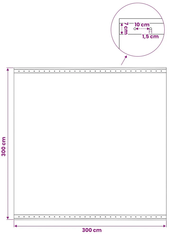 Tent su kilpom Žalia 3 x 3 m 260 gsm PE