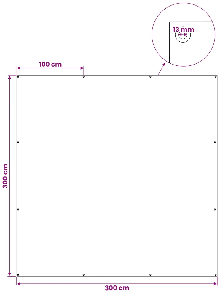 Tent su kilpom Žalia 3 x 3 m 260 gsm PE
