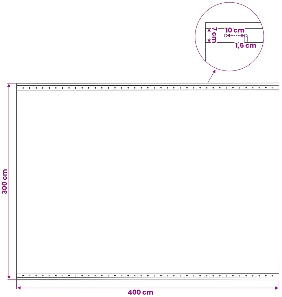 Leno Tentinis Žalia 3 x 4 m 260 gsm PE