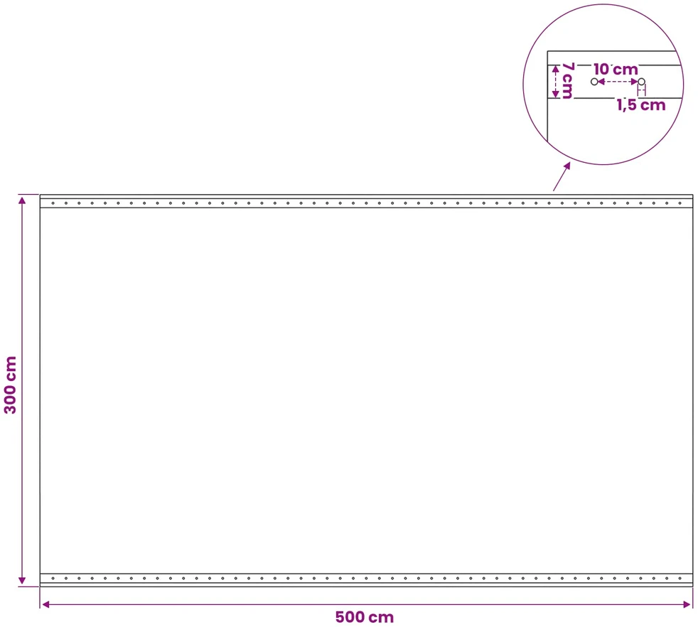Leno Tentinis Žalia 3 x 5 m 260 gsm PE