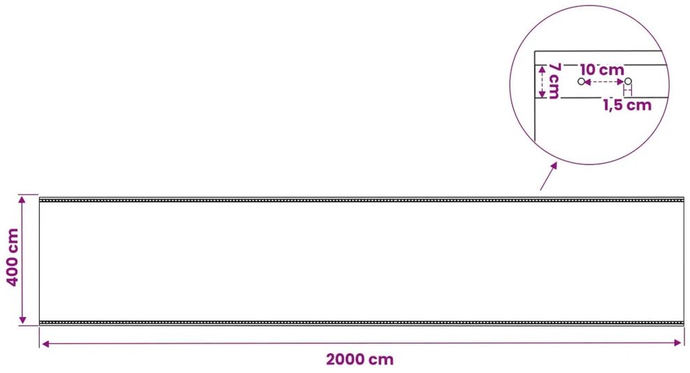 Tent su kilpom Žalia 4 x 20 m 260 gsm PE