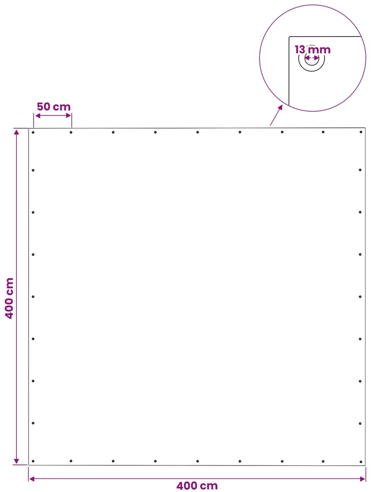 Tent su kilpom Žalia 4 x 4 m 140 gsm PE