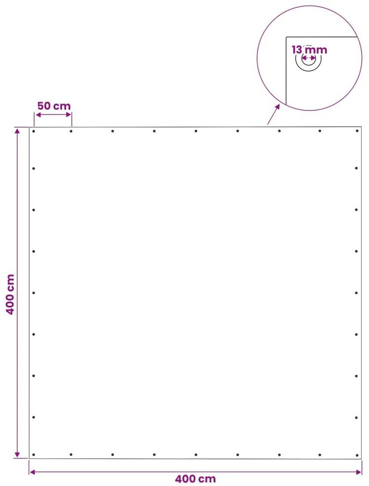 Tent su kilpom Žalia 4 x 4 m 140 gsm PE