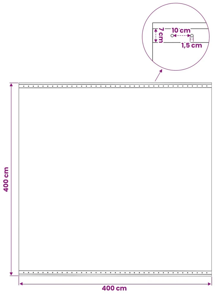 Tent su kilpom Žalia 4 x 4 m 260 gsm PE