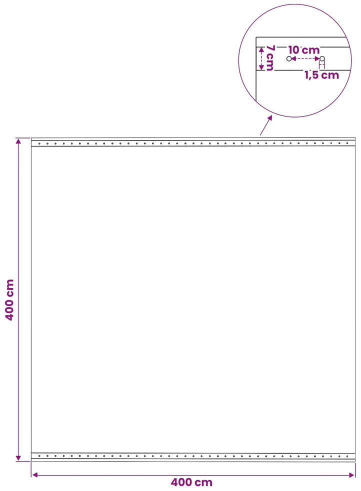 Leno Tentinis Žalia 4 x 4 m 260 gsm PE