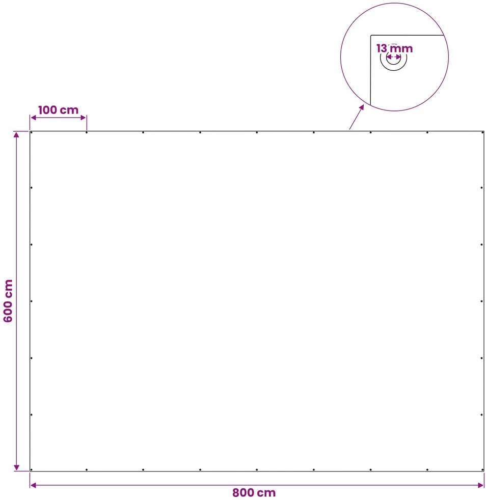 Tent su kilpom Žalia 6 x 8 m 90 gsm PE