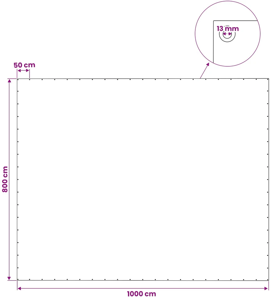 Tent su kilpom Žalia 8 x 10 m 140 gsm PE