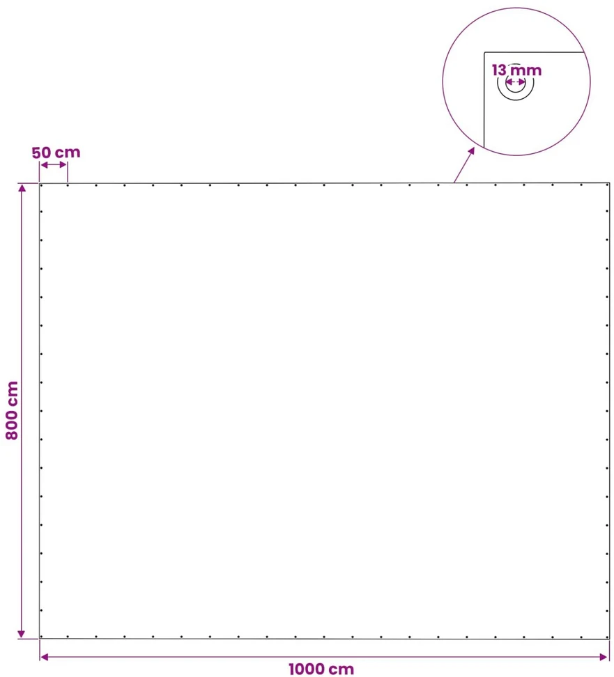 Tent su kilpom Žalia 8 x 10 m 140 gsm PE