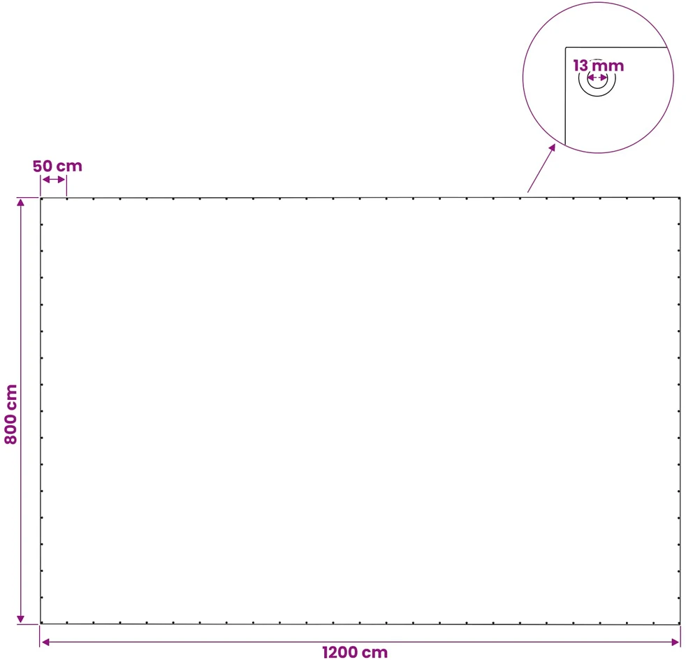 Tent su kilpom Žalia 8 x 12 m 140 gsm PE