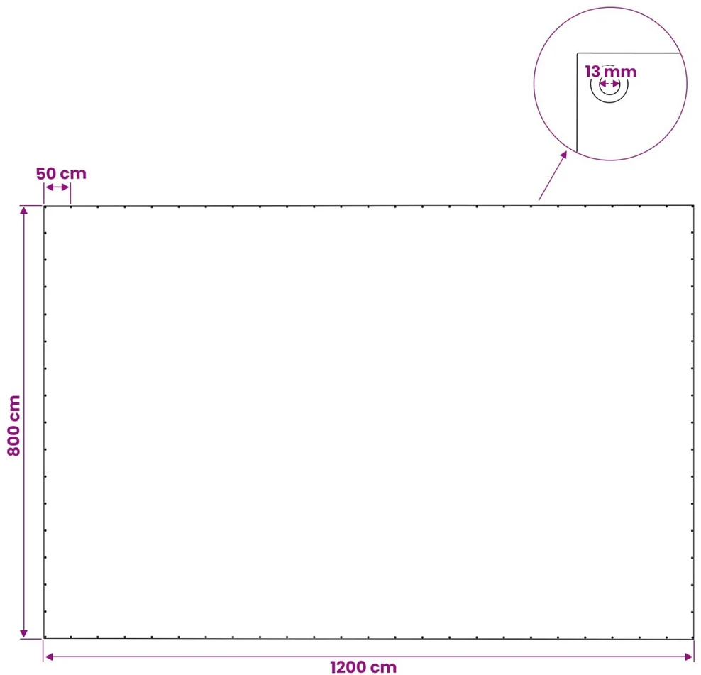 Tent su kilpom Žalia 8 x 12 m 140 gsm PE