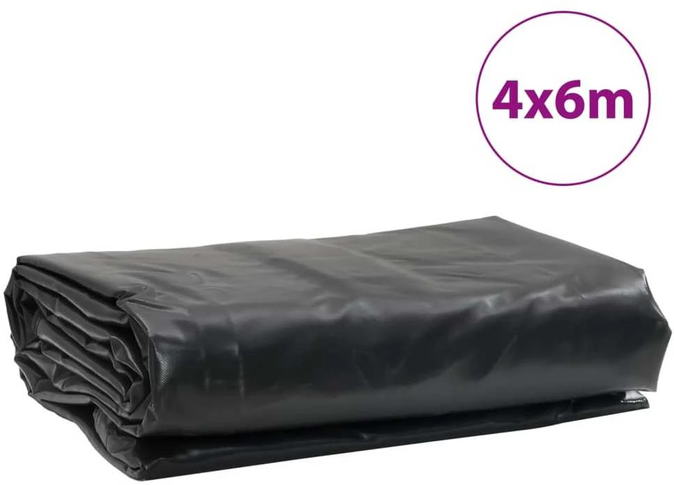 Tentas, antracito spalvos, 4x6m, 600g/m²