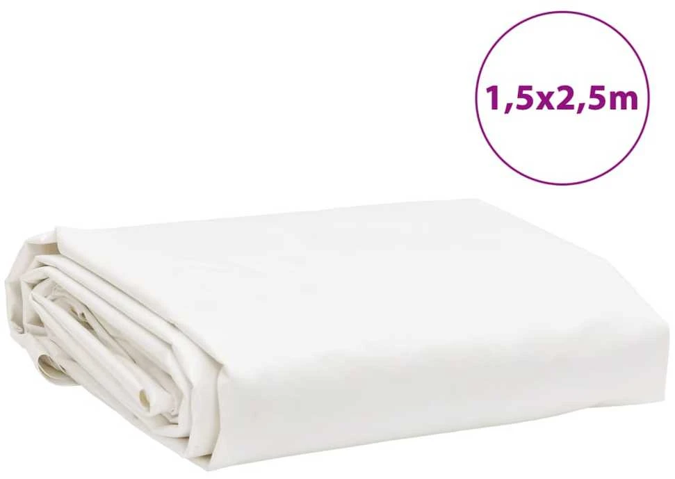 Tentas, baltos spalvos, 1,5x2,5m, 650g/m²