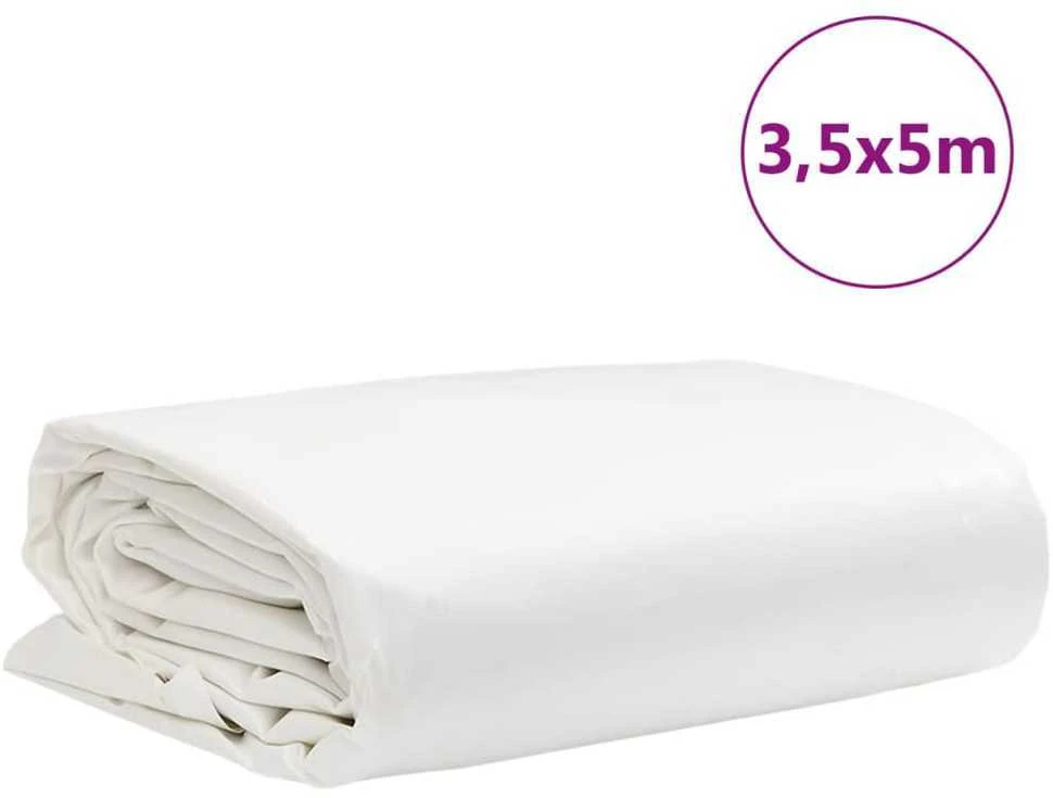 Tentas, baltos spalvos, 3,5x5m, 650g/m²