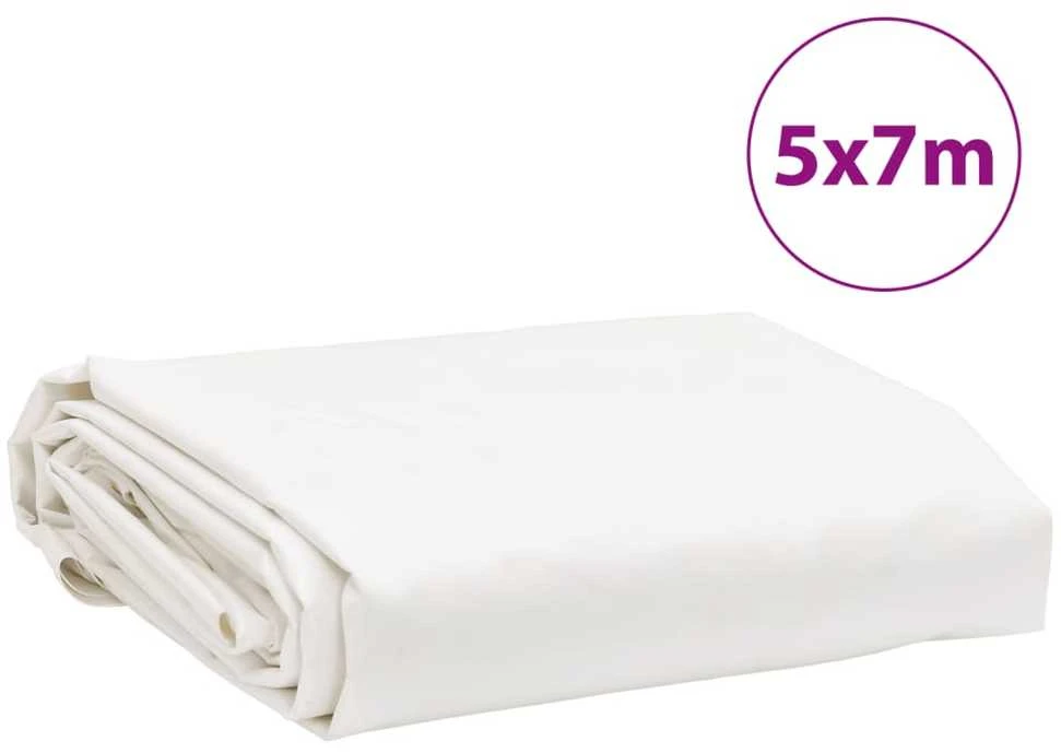 Tentas, baltos spalvos, 5x7m, 650g/m²