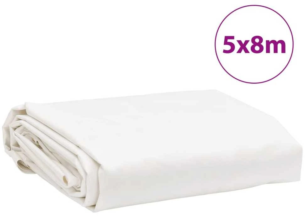 Tentas, baltos spalvos, 5x8m, 650g/m²