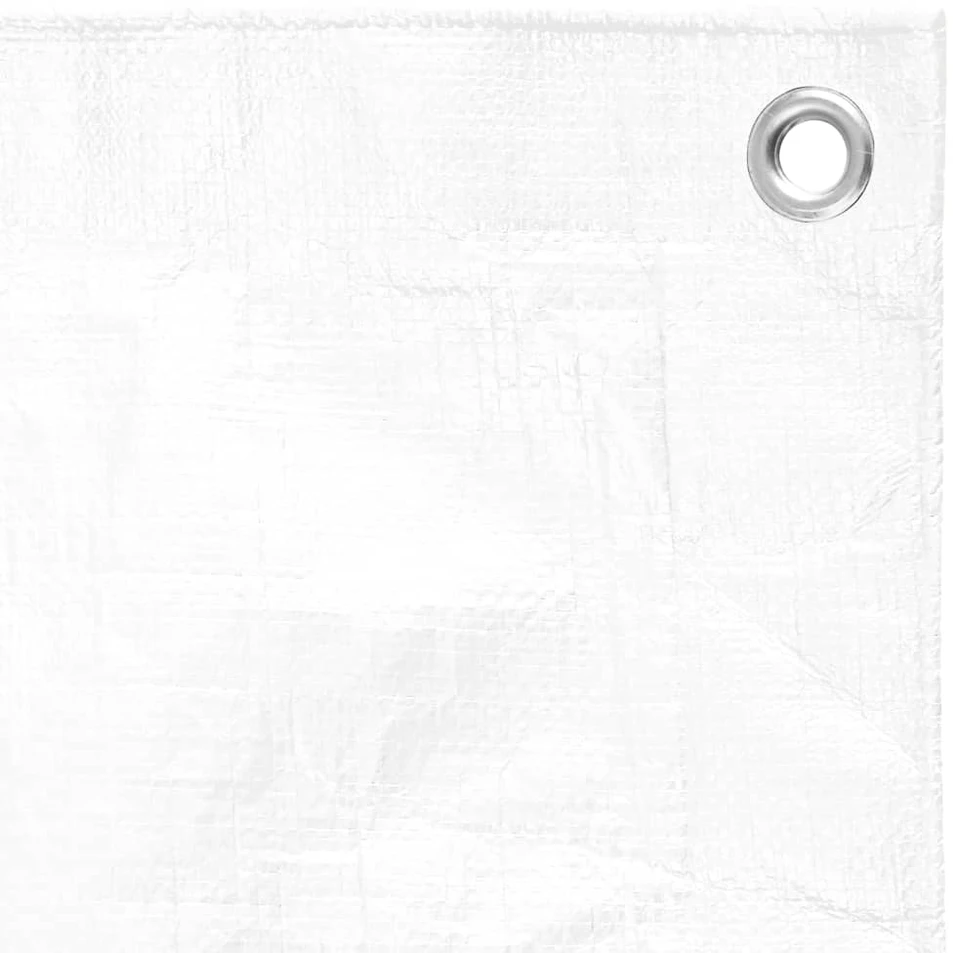 Tentas, baltos spalvos, 6x12m, 180g/m², HDPE