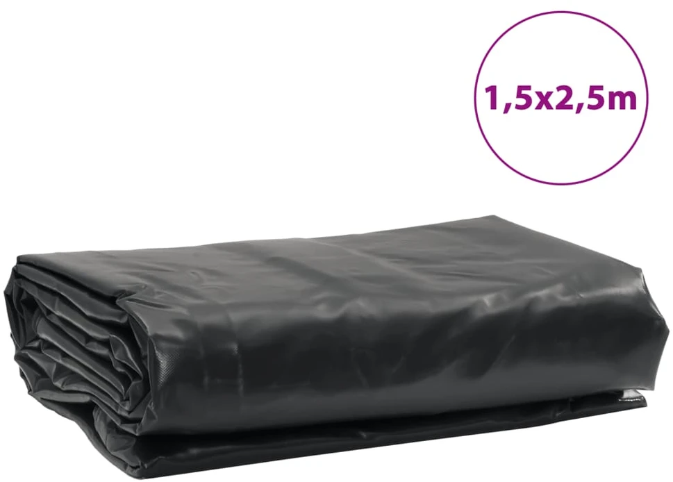 Tentas, juodos spalvos, 1,5x2,5m, 650g/m²