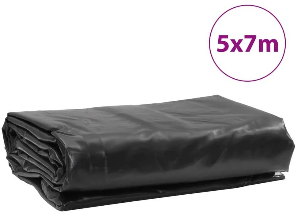 Tentas, juodos spalvos, 5x7m, 600g/m²