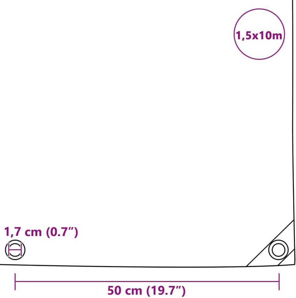 Tentas, mėlynas, 650 g/m², 1,5x10m