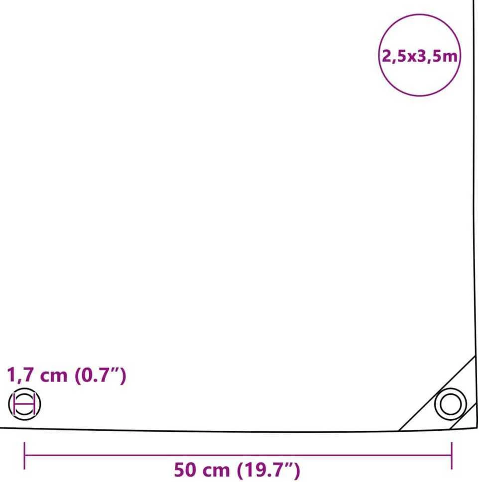 Tentas, mėlynas, 650 g/m², 2,5x3,5 m