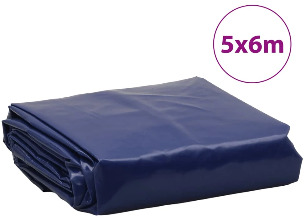 Tentas, mėlynos spalvos, 5x6m, 650g/m²